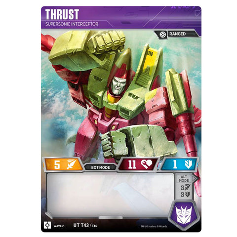 Transformers TCG Card Game Thrust Supersonic Interceptor Robot