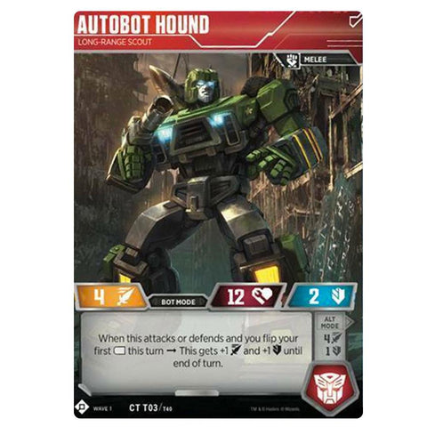 Transformers TCG Card Game Autobot Hound Long-Range Scout Front Robot