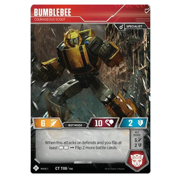 Transformers TCG Bumblebee Courageous Scout - Character Card Transformers TCG Bumblebee Courageous Scout - Character Card