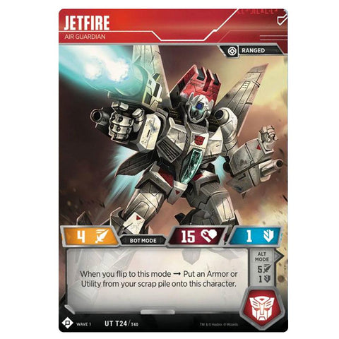 Transformers TCG Card Game Jetfire Air Guardian Robot Front