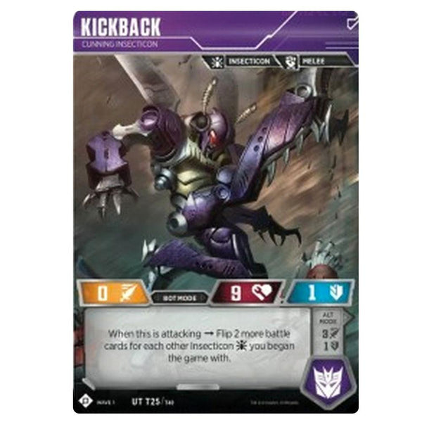 Transformers TCG Kickback Cunning Insecticon - Character Card Transformers TCG Kickback Cunning Insecticon - Character Card
