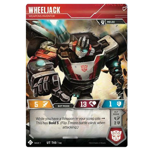 Transformers TCG Card Game Wave 1 Wheeljack Weapons Inventor Robot Front