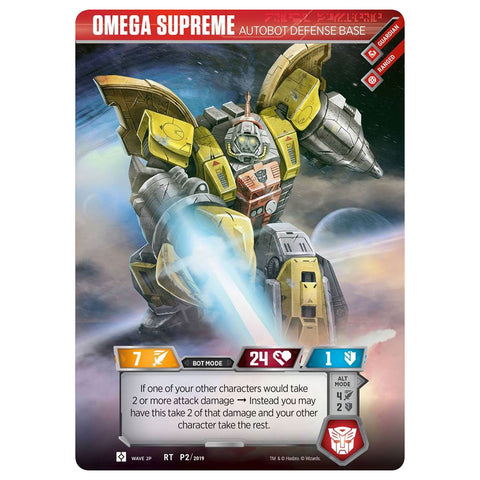 Transformers Trading Card Game TCG Titan Character Card Omega Surpreme Autobot Defense Base Lootcreate Exclusive Robot