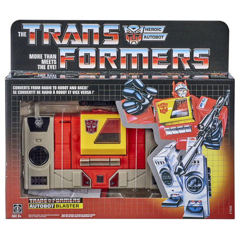 Transformers Vintage G1 Autobot Blaster Robot Toy Front Walmart Exclusive Box package front