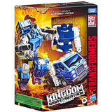 Transformers War for Cybertron Kingdom WFC-K32 Autobot Pipes Deluxe box package front angle