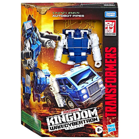 Transformers War for Cybertron Kingdom WFC-K32 Autobot Pipes Deluxe box package front