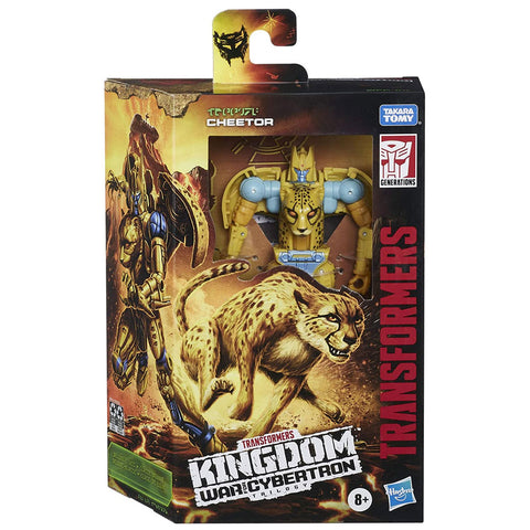 Transformers War for Cybertron Kingdom WFC-K4 Deluxe Cheetor Box Package Front Printed Hang Tab Variant