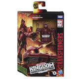 Transformers War for Cybertron Kingdom WFC-K6 Deluxe Warpath Box package front printed hang tab variant
