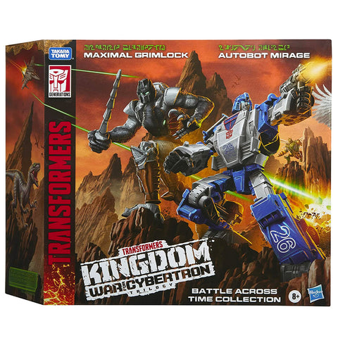 Transformers War for Cybertron Kingdom WFC-K40 Battle Across Time Collection Maximal Grimlock Deluxe Autobot Mirage amazon exclusive box package front