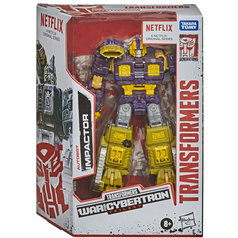Transformers War for Cybertron Trilogy Netflix Walmart Deluxe Autobot Impactor Box Package Front
