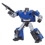 Transformers Netflix War for Cybertron Trilogy Walmart Deluxe Deep Cover blue action figure robot toy accessories