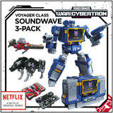 Transformers War for Cybertron Trilogy Netflix Walmart Voyager Earthrise Soundwave 3pack promo