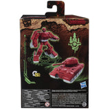 Transformers War for Cybertron Kingdom WFC-K6 Deluxe Warpath Box package back printed hang tab variant